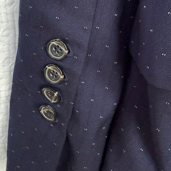 Rachel Comey Rupture Blazer Navy Polka Dot Tailored Jacket Size 10 - Picture 11 of 16